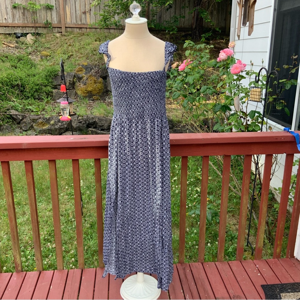Lulu’s Catch the Sun Navy Blue Off Shoulder Maxi Dress - Picture 6 of 14